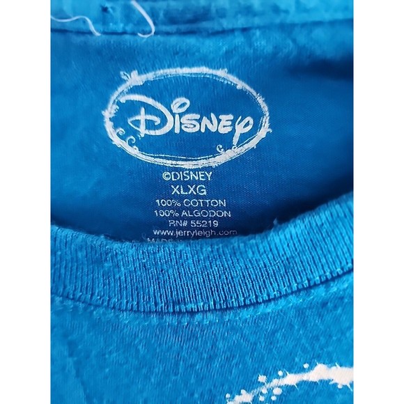 Disney Florida Womans T-Shirt Top L 12-14 Blue Mickey Donald Pluto Goofy 2018 - Picture 3 of 5